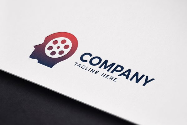 Movie Man Logo Template 2 Wrinkled Paper Overlays PSD Template