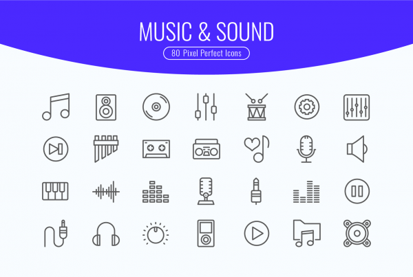 Music & Sound Line Icons