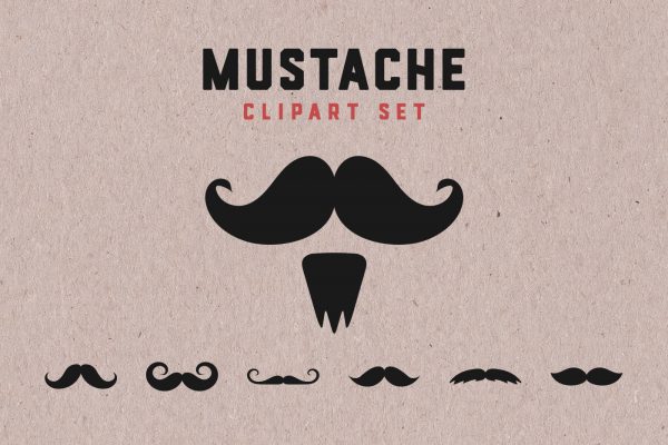 Mustache clipart Set 1 Mustache clipart Set 1