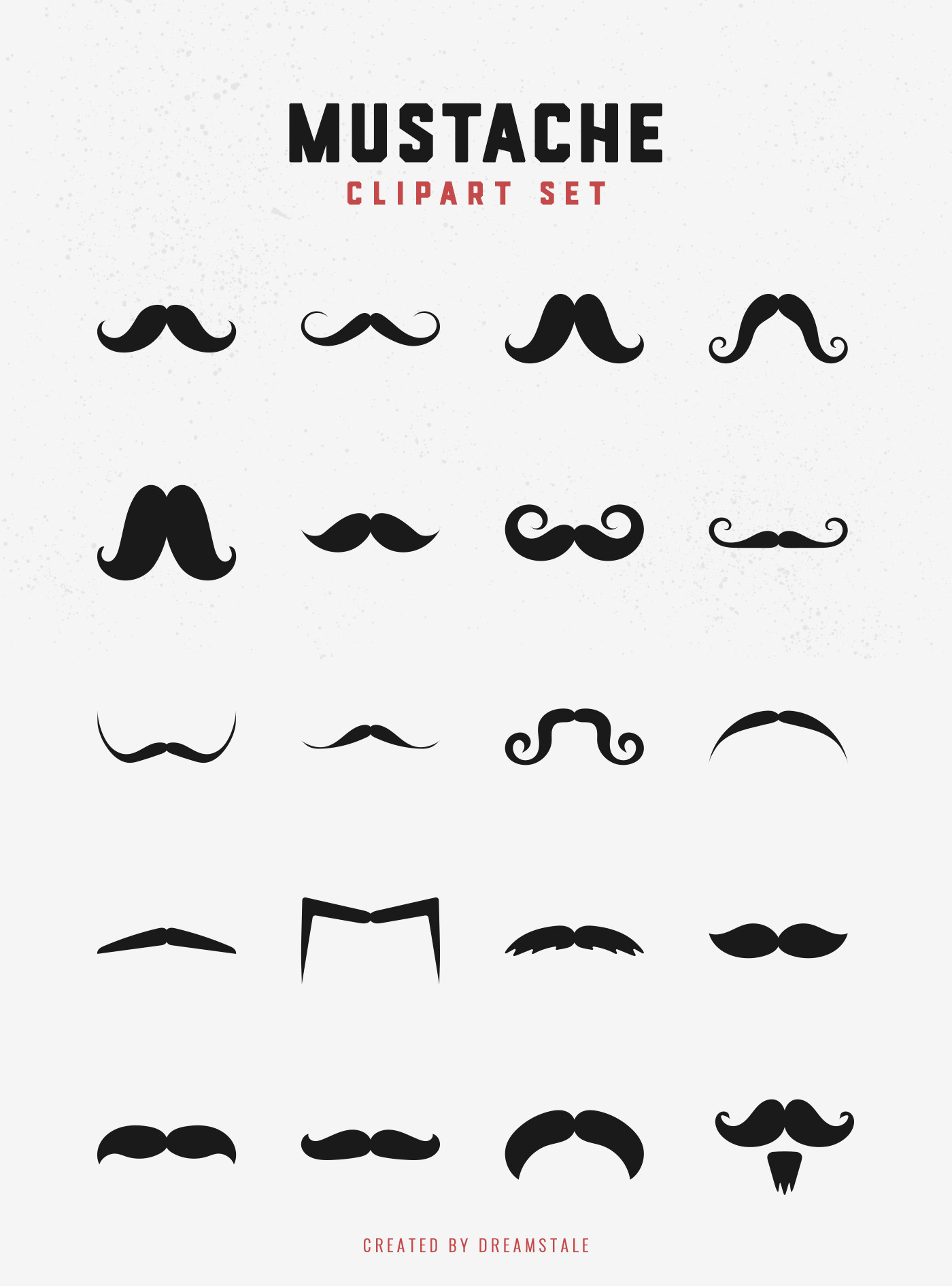 Hipster Moustache Clipart Set 3 svg+xml;charset=utf Hipster Moustache Clipart Set