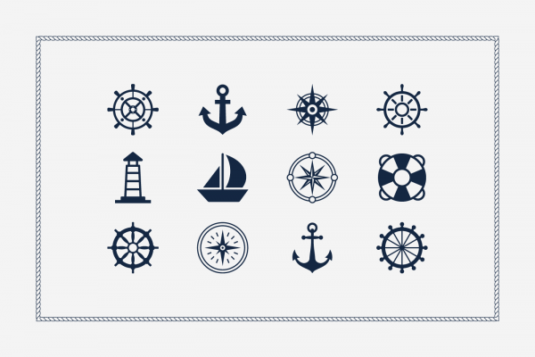 Nautical Ship Wheel Vectors 1 Nautical Ship Wheel Vectors 1