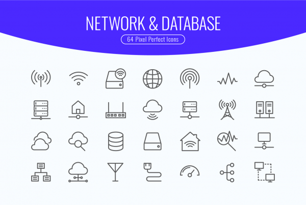 Network & Database Line Icons 1