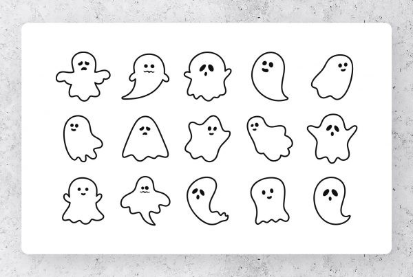 Scary & Cute Ghosts Halloween SVG Clipart