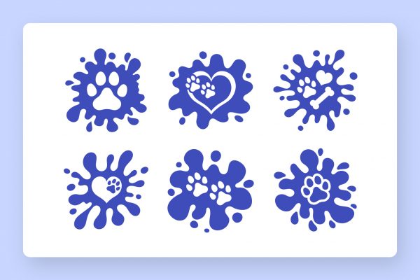 Pet Paw Splashes Clipart Pet Paw Splashes Clipart