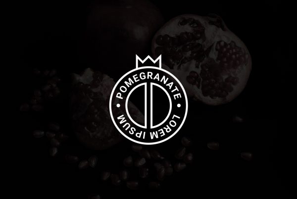 Pomegranate Fruit Logo Template