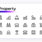 Property & Real Estate Minimalistic Vector Line Icons