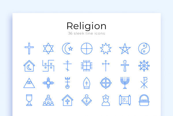 Religion Sleek Line Icons 1
