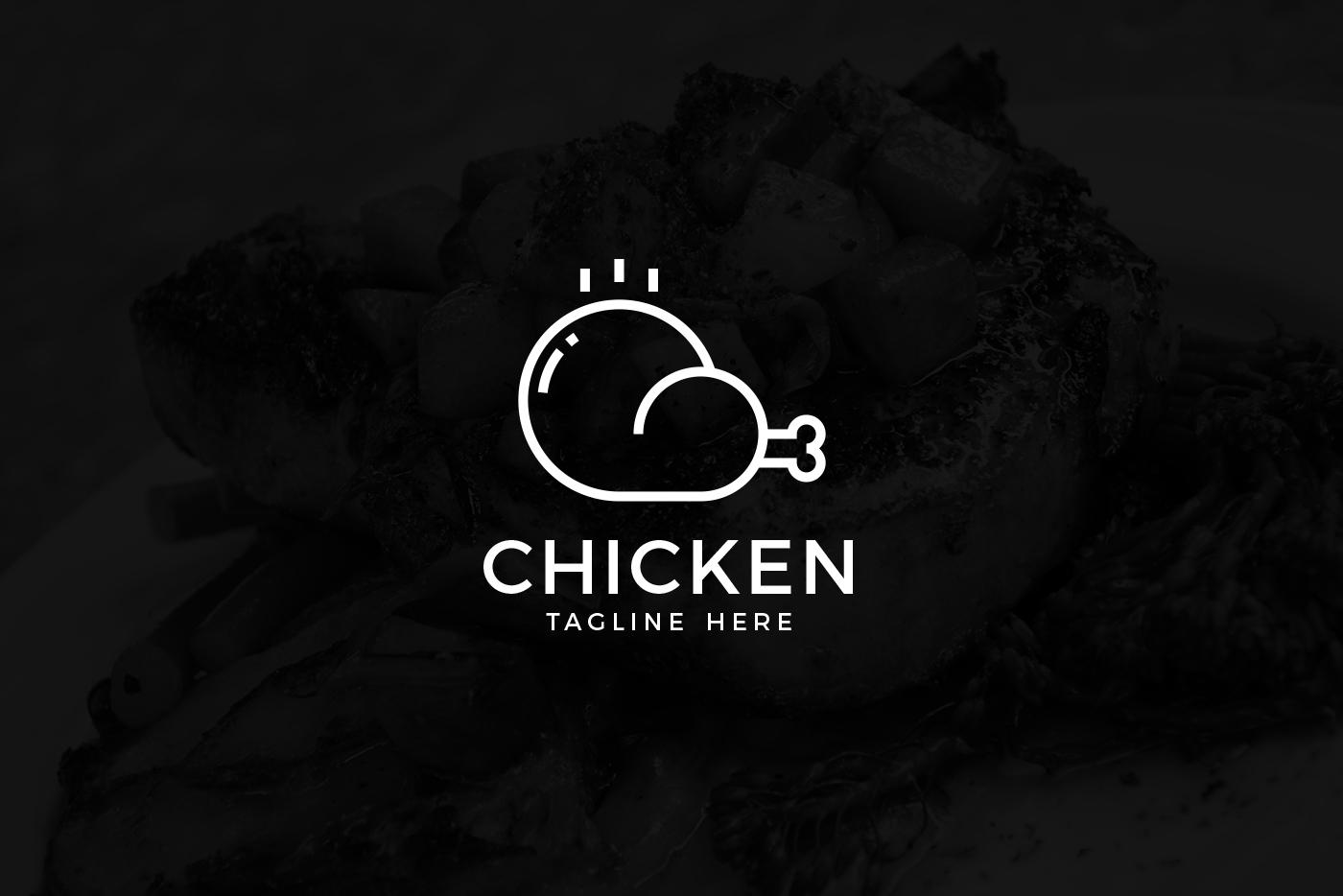 Roasted Chicken Restaurant Logo Template 2 svg+xml;charset=utf Roasted Chicken Restaurant Logo Template