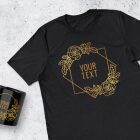 Rose Flower Gold Frames 2 Valentine's Day SVG Clipart Bundle