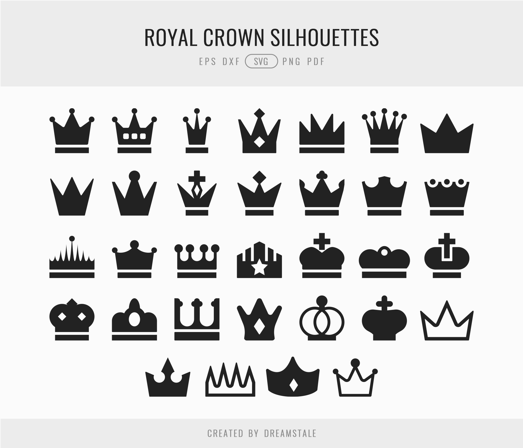 Royal Crowns Clipart Bundle 4 svg+xml;charset=utf Royal Crowns Clipart Bundle