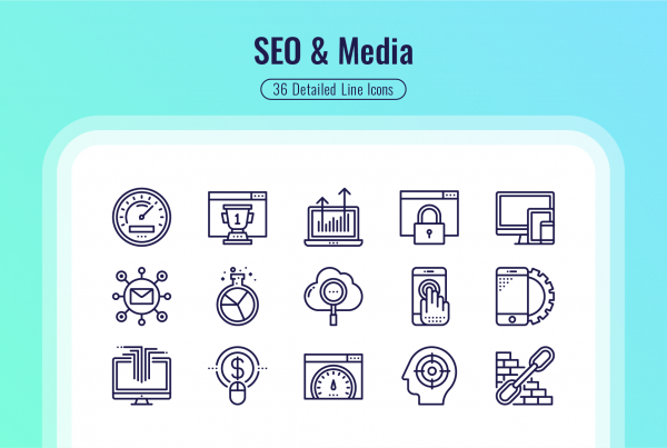 SEO Media Line Icons 1 Scalable Vector Icons