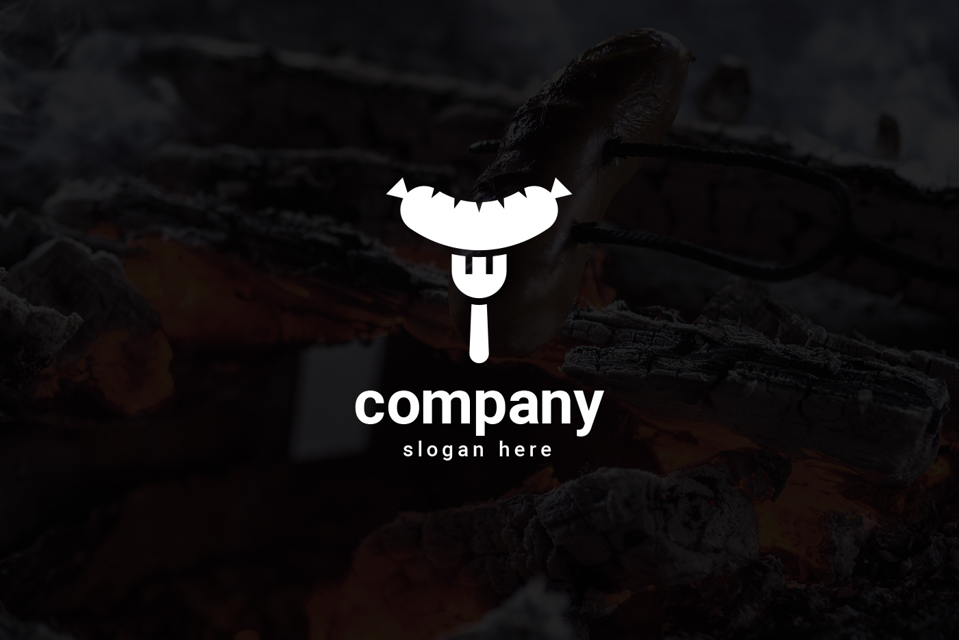 Sausage & Fork Logo Template 2 svg+xml;charset=utf Sausage & Fork Logo Template