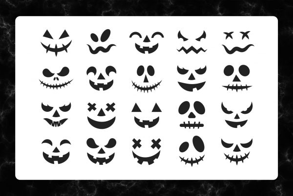 Scary Halloween Pumpkin Faces SVG Clipart Bundle