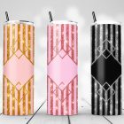 Gold Stripes Sublimation Tumbler Designs