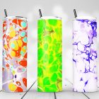 Colourful Marble Tumbler Sublimation Designs