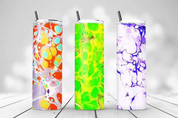 Skinny Tumbler Marble Designs 1 Colourful Marble Tumbler Sublimation Designs
