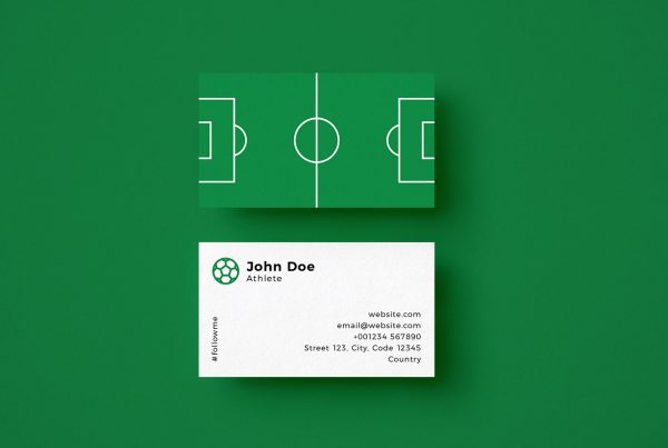Soccer Field Business Card Template