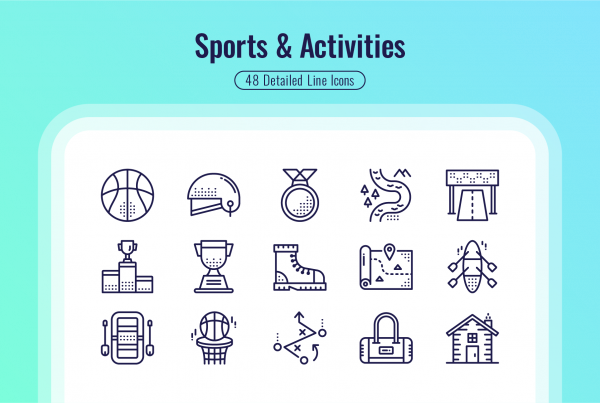 Sports Activities Line Icons 1 Scalable Vector Icons
