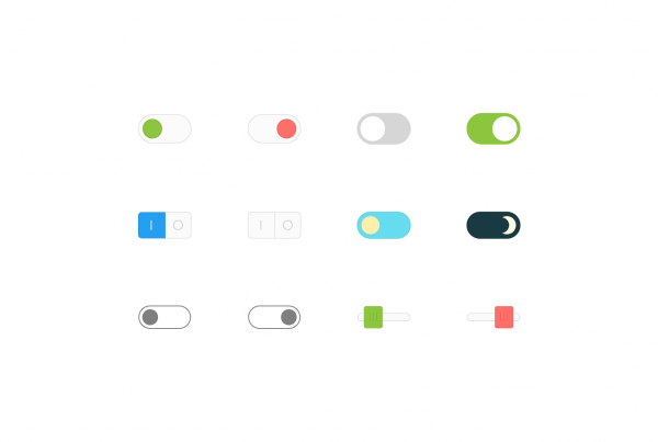 Switch Buttons Clipart Set