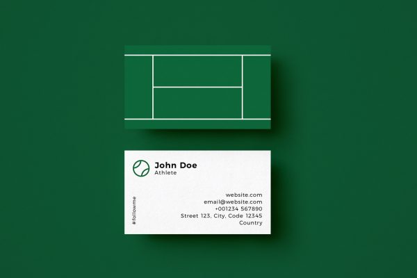 Tennis Business Card Template 1 Tennis Business Card Template 1