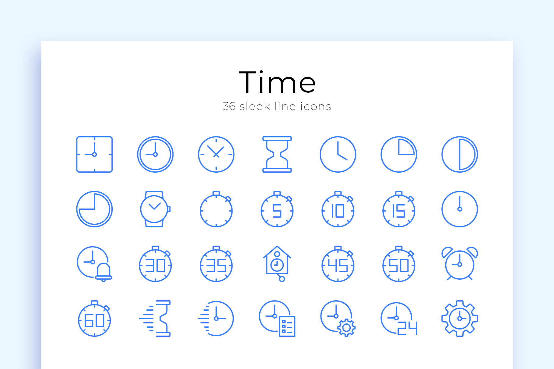 Time Vector Line Icons 1 Time Vector Line Icons
