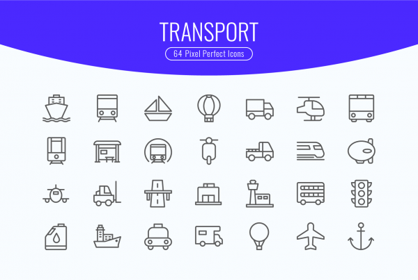 Transport & Traveling Line Icons 1