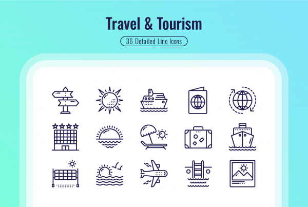 Travel Tourism Line Icons 1 Scalable Vector Icons