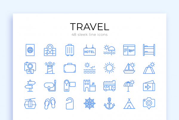 Travel & Tourism Vector Line Icons