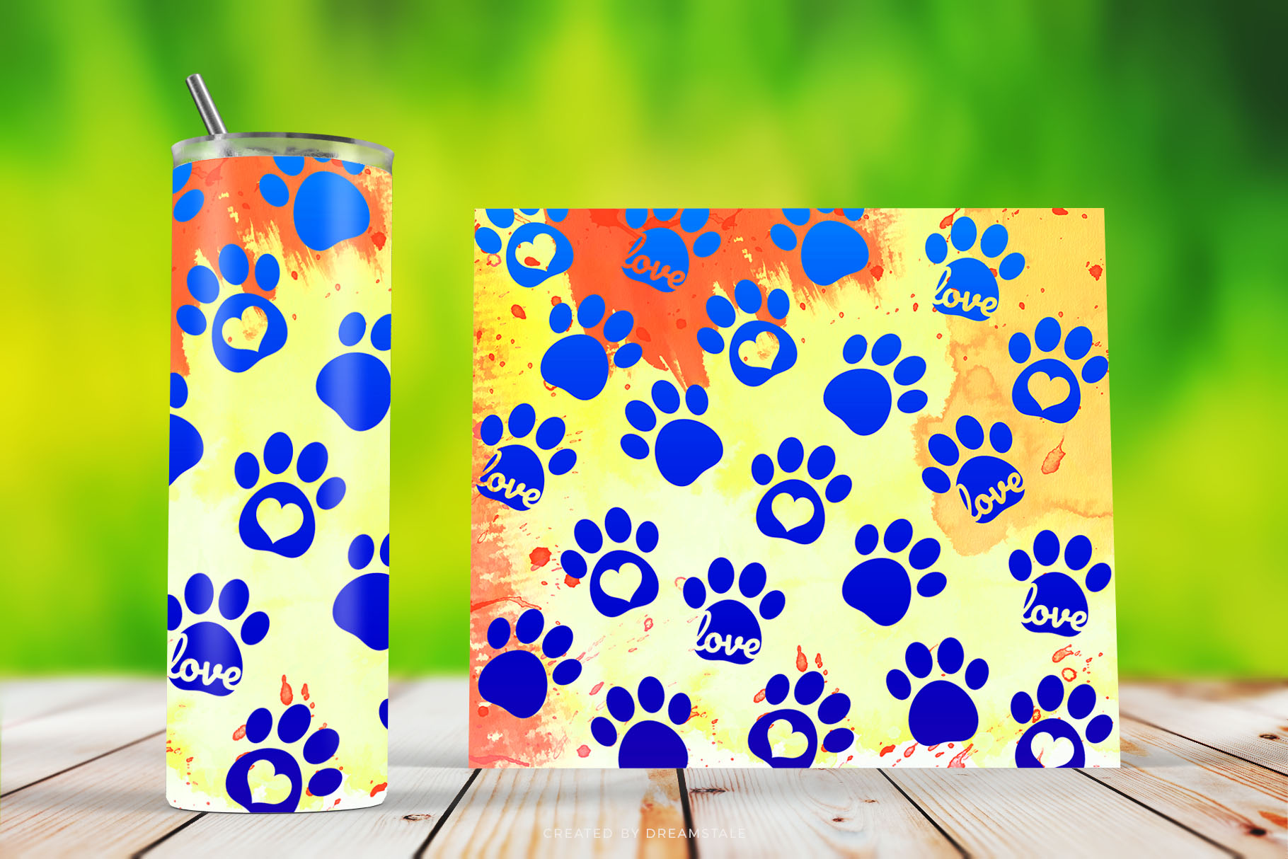 Watercolor Paw Prints Tumbler Sublimation Designs 2 svg+xml;charset=utf Watercolor Paw Prints Tumbler Sublimation Designs