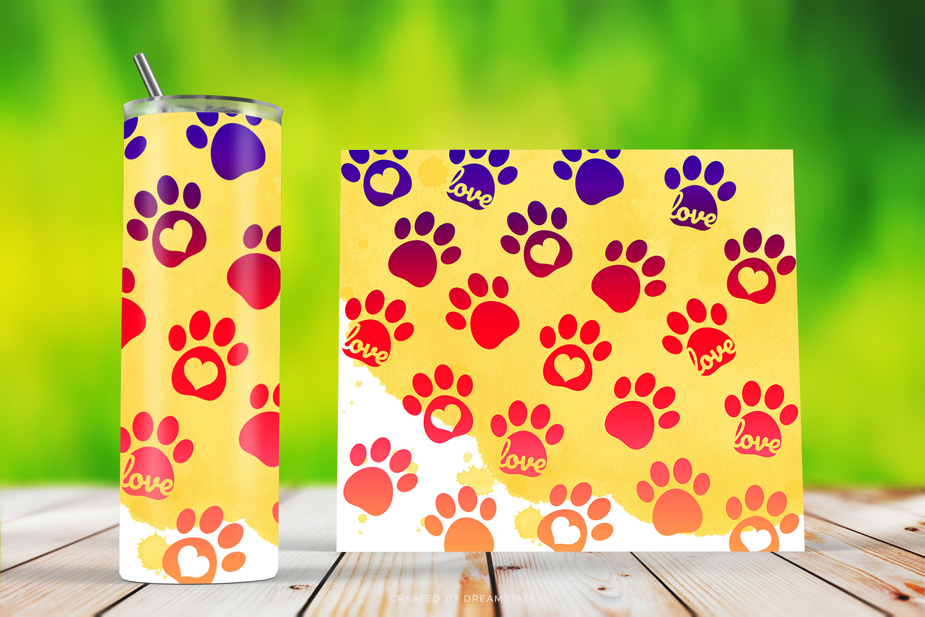 Watercolor Paw Prints Tumbler Sublimation Designs 3 svg+xml;charset=utf Watercolor Paw Prints Tumbler Sublimation Designs