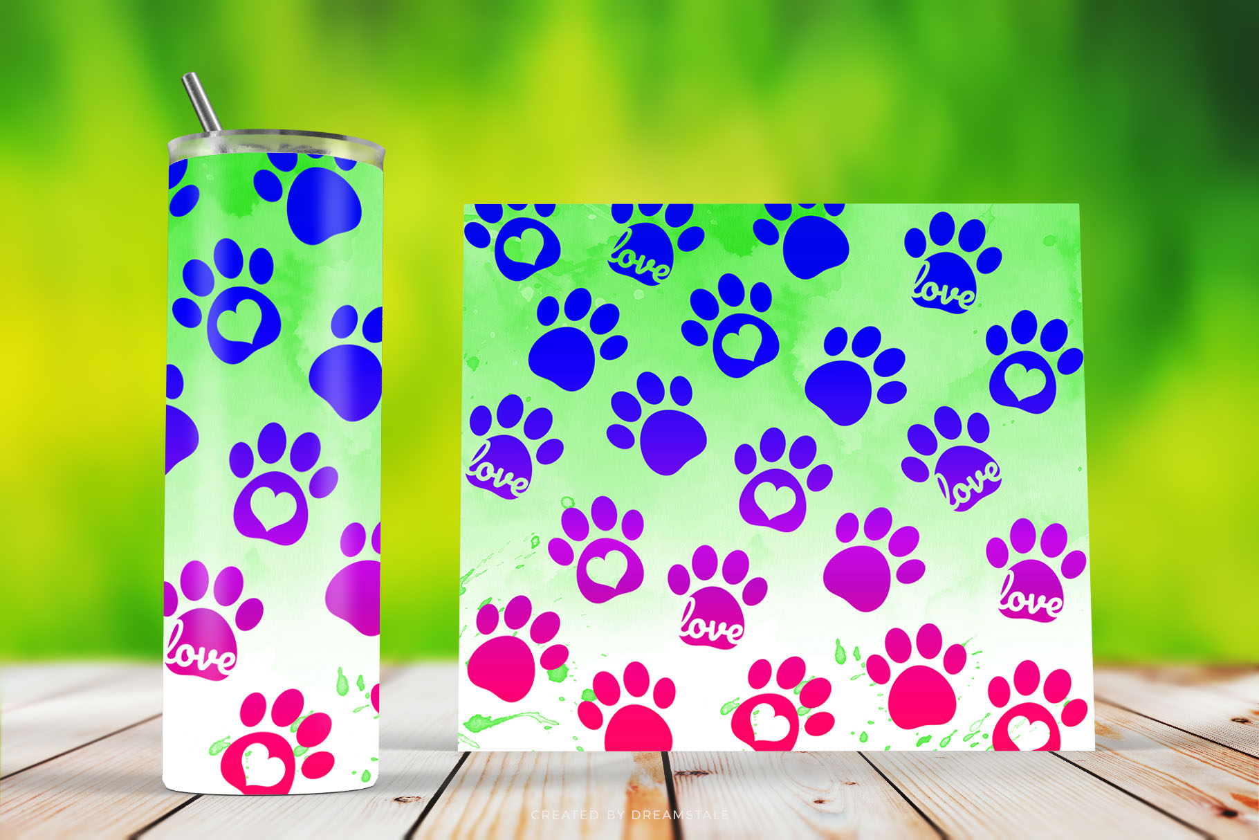 Watercolor Paw Prints Tumbler Sublimation Designs 4 svg+xml;charset=utf Watercolor Paw Prints Tumbler Sublimation Designs