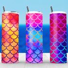 Watercolor Mermaid Wraps Sublimation Tumbler Designs