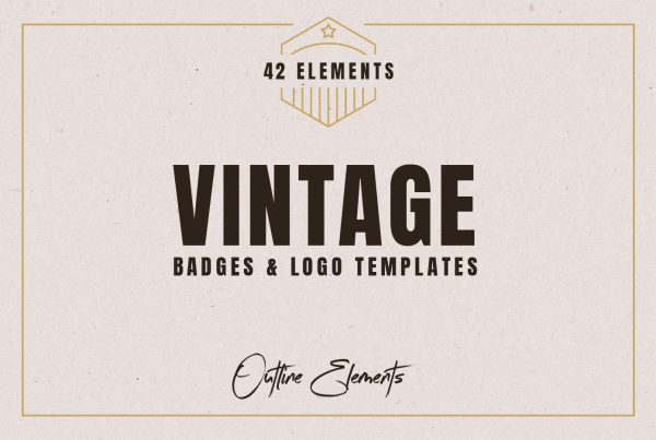 Vintage Badges Logo Templates 1 Clipart Vector Graphics