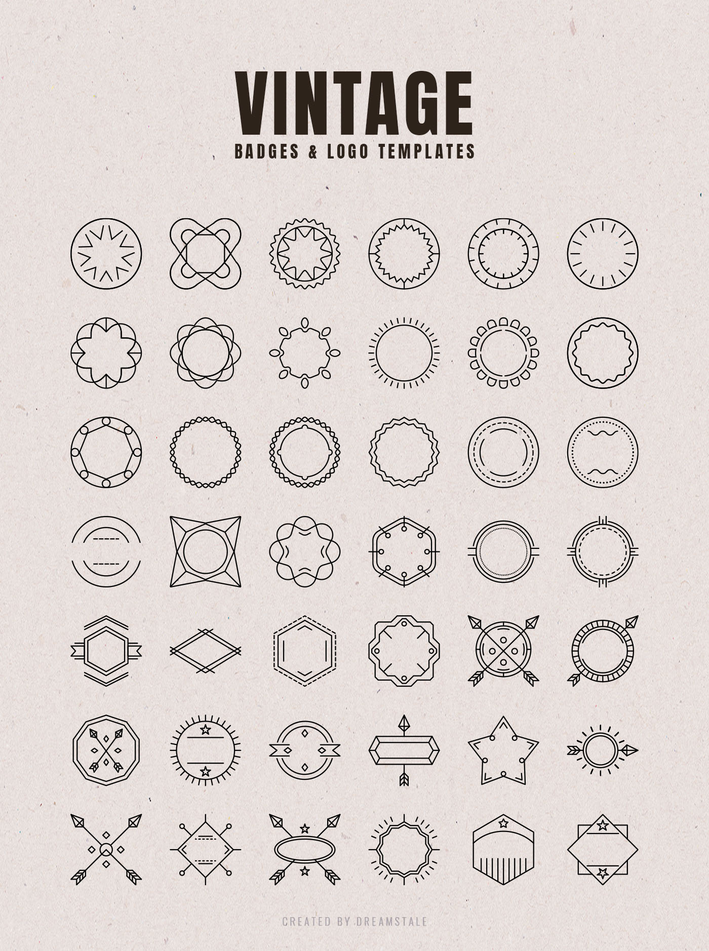 Vintage Badges & Logo Templates 4 svg+xml;charset=utf Vintage Badges & Logo Templates