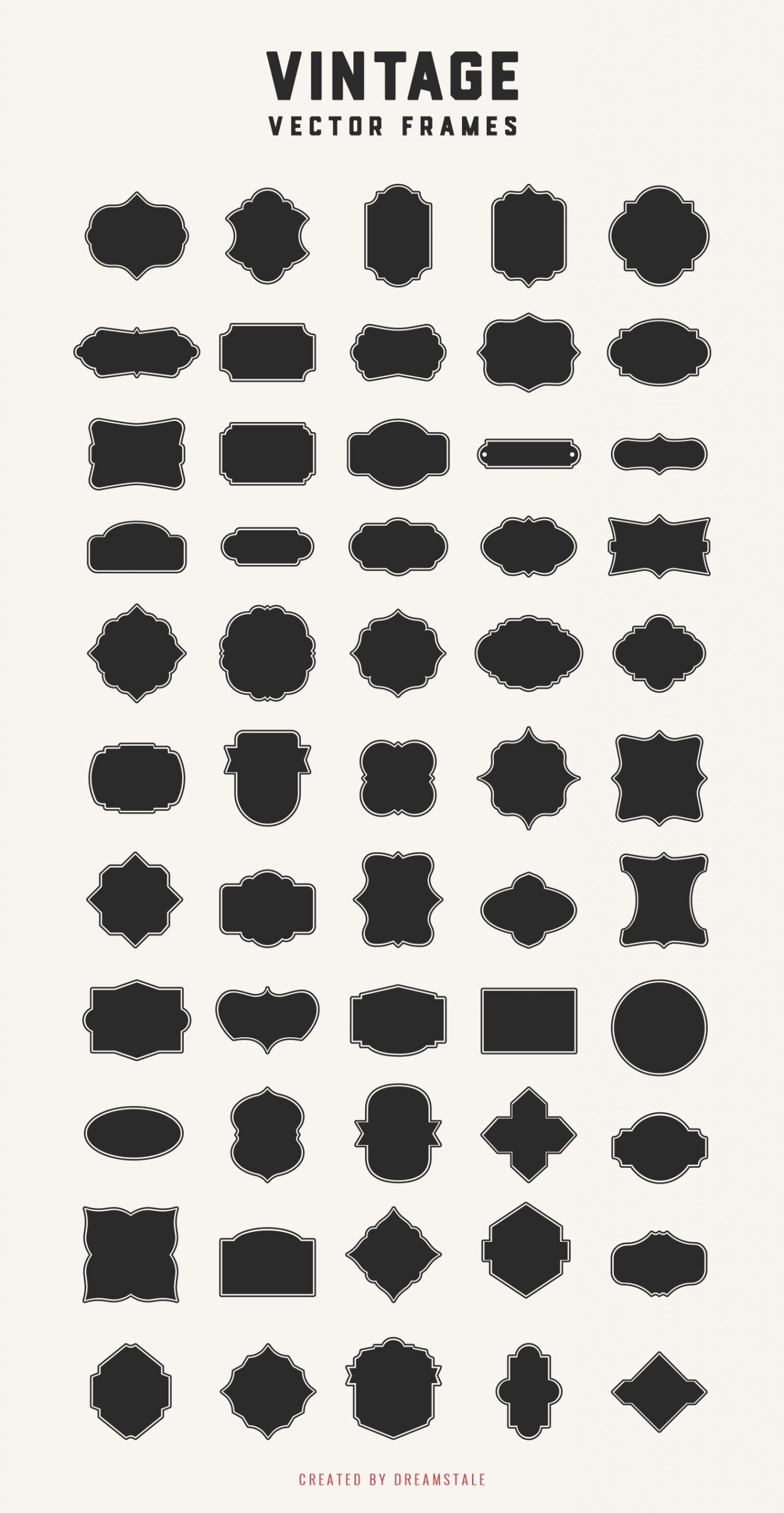 Vintage Badges & Frames Clipart Set 4 svg+xml;charset=utf Vintage Badges & Frames Clipart Set