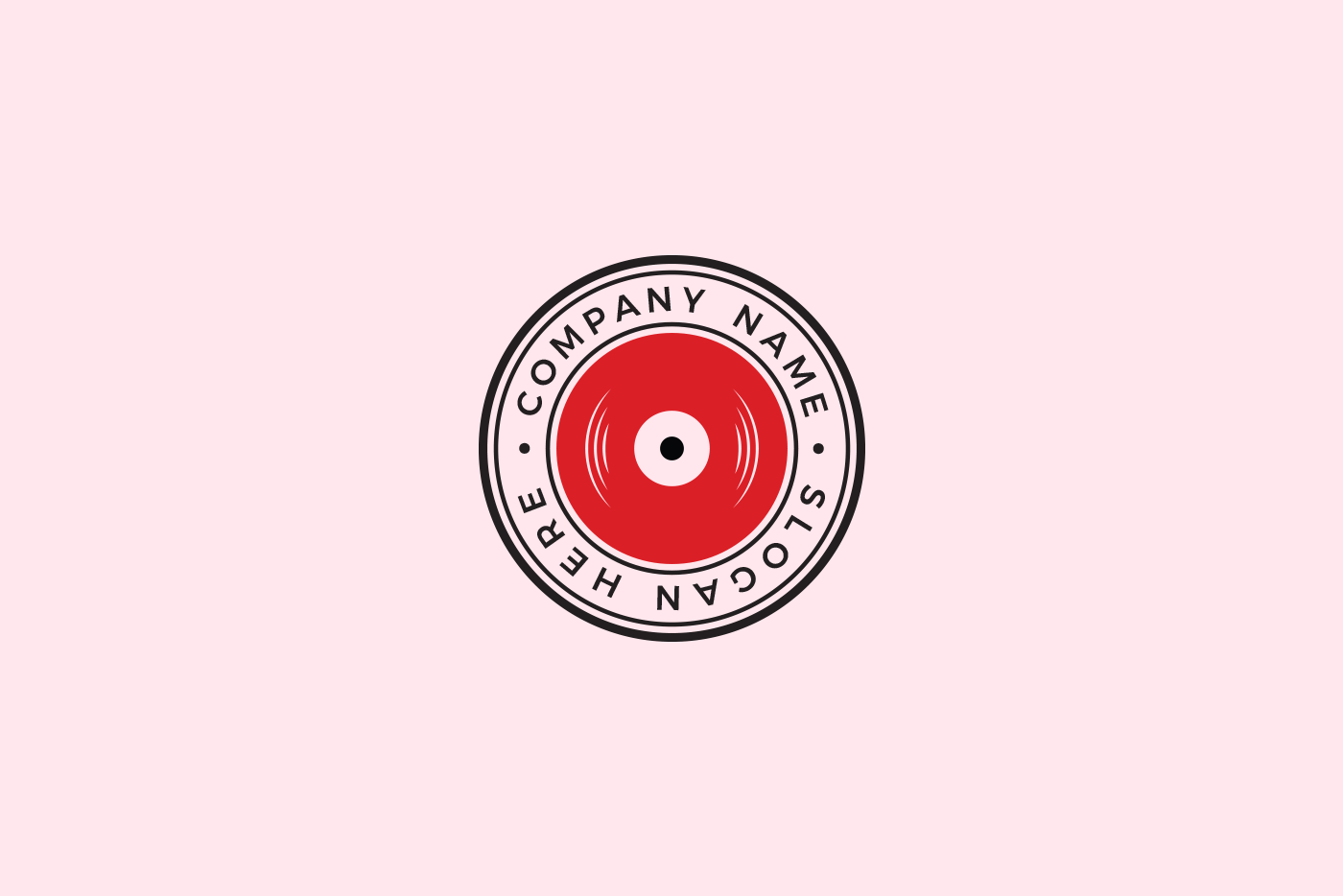 Free Vinyl Disc Logo Template 3 svg+xml;charset=utf Free Vinyl Disc Logo Template