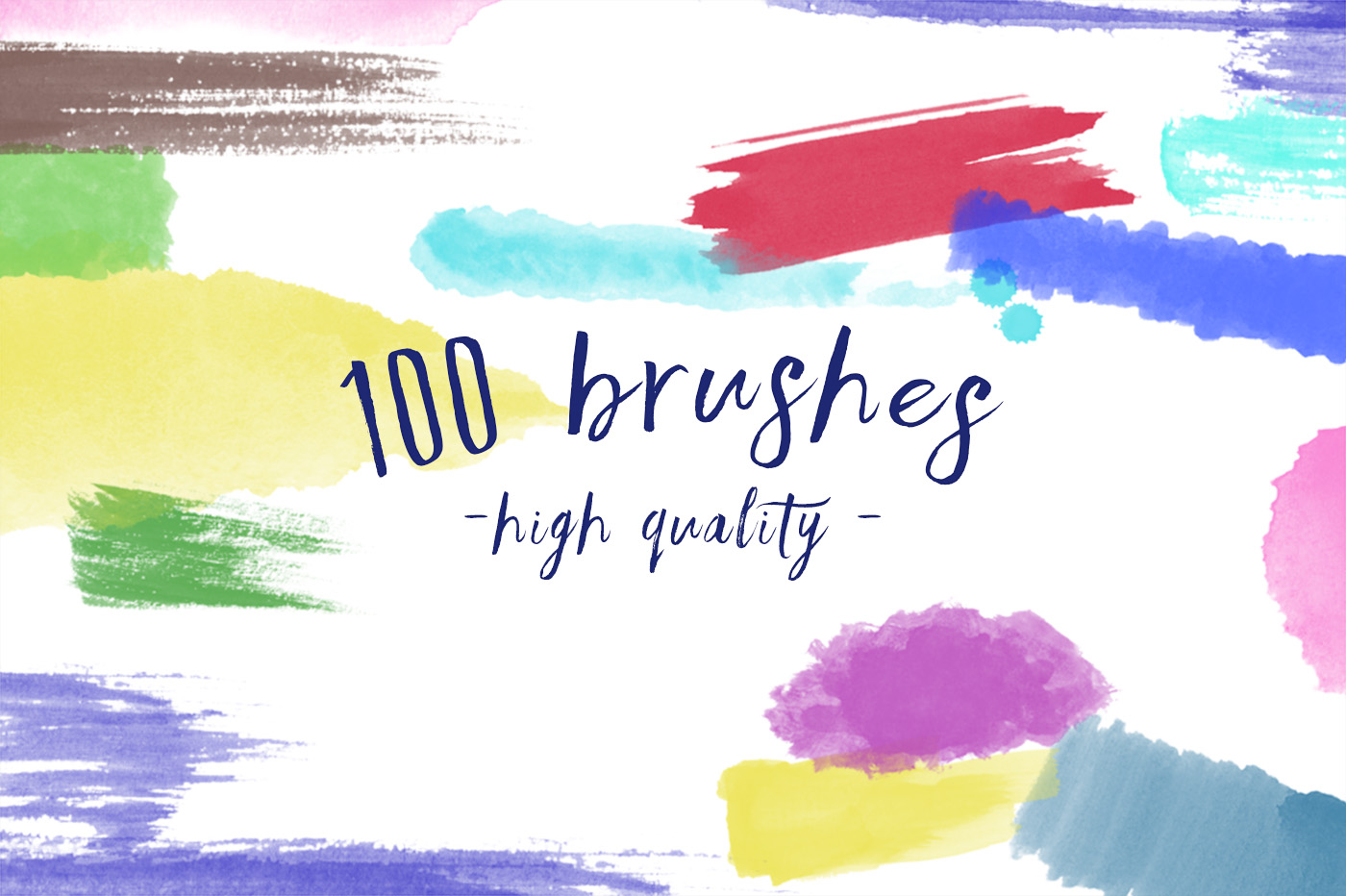 Watercolor Brushes Kit 2 svg+xml;charset=utf Watercolor Brushes Kit