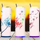 Watercolor Dandelion Sublimation Tumbler Wraps