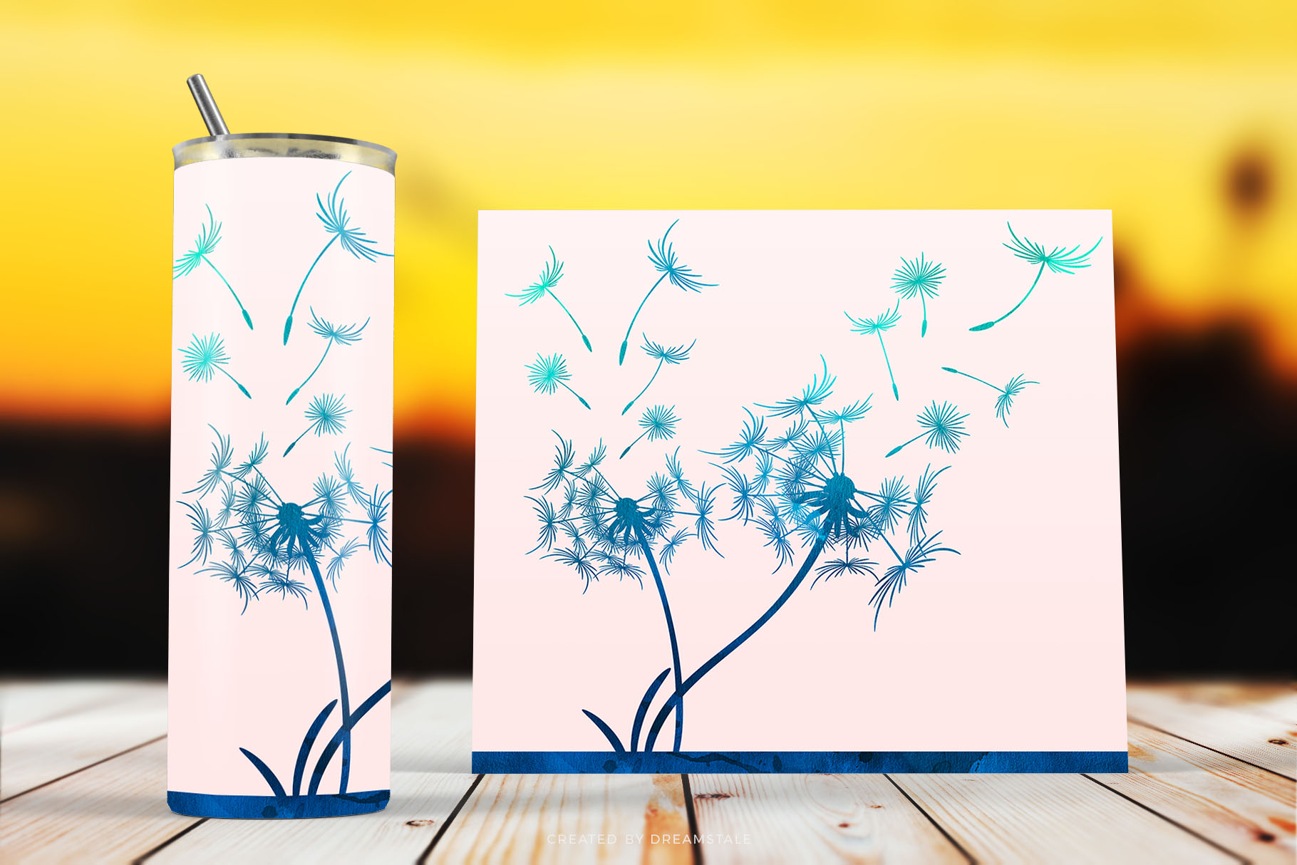 Watercolor Dandelion Flower Sublimation Tumbler Wraps 2 svg+xml;charset=utf Watercolor Dandelion Flower Sublimation Tumbler Wraps