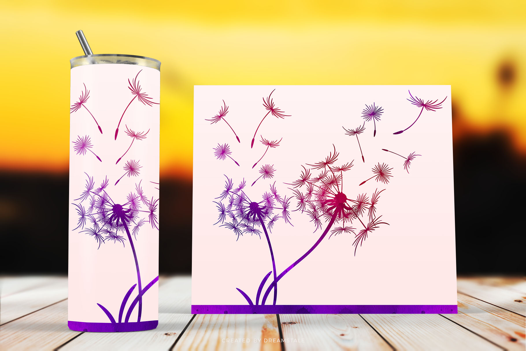 Watercolor Dandelion Flower Sublimation Tumbler Wraps 4 svg+xml;charset=utf Watercolor Dandelion Flower Sublimation Tumbler Wraps