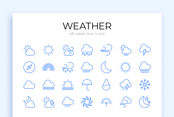 Weather Vector Line Icons