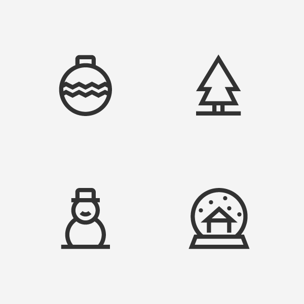 christmas holidays spectrum Spectrum Line Icons