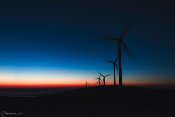 Wind Energy Turbines Landscape Stock Photo