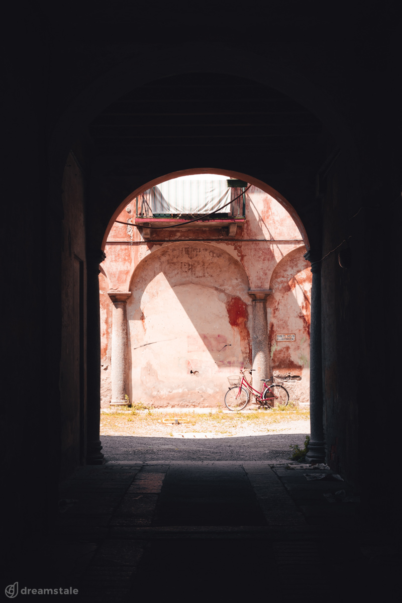 Old Town & Bicycle Free Stock Photo 1 Old Town High Contrast Old Bicycle Stock Photo