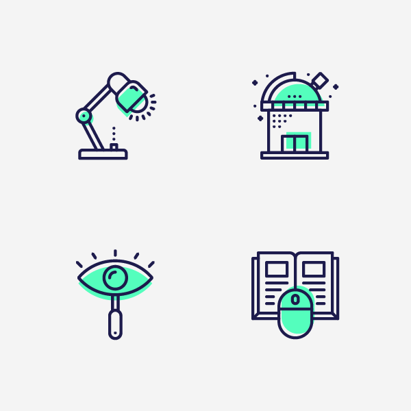 education research Proximo Detailed Icons