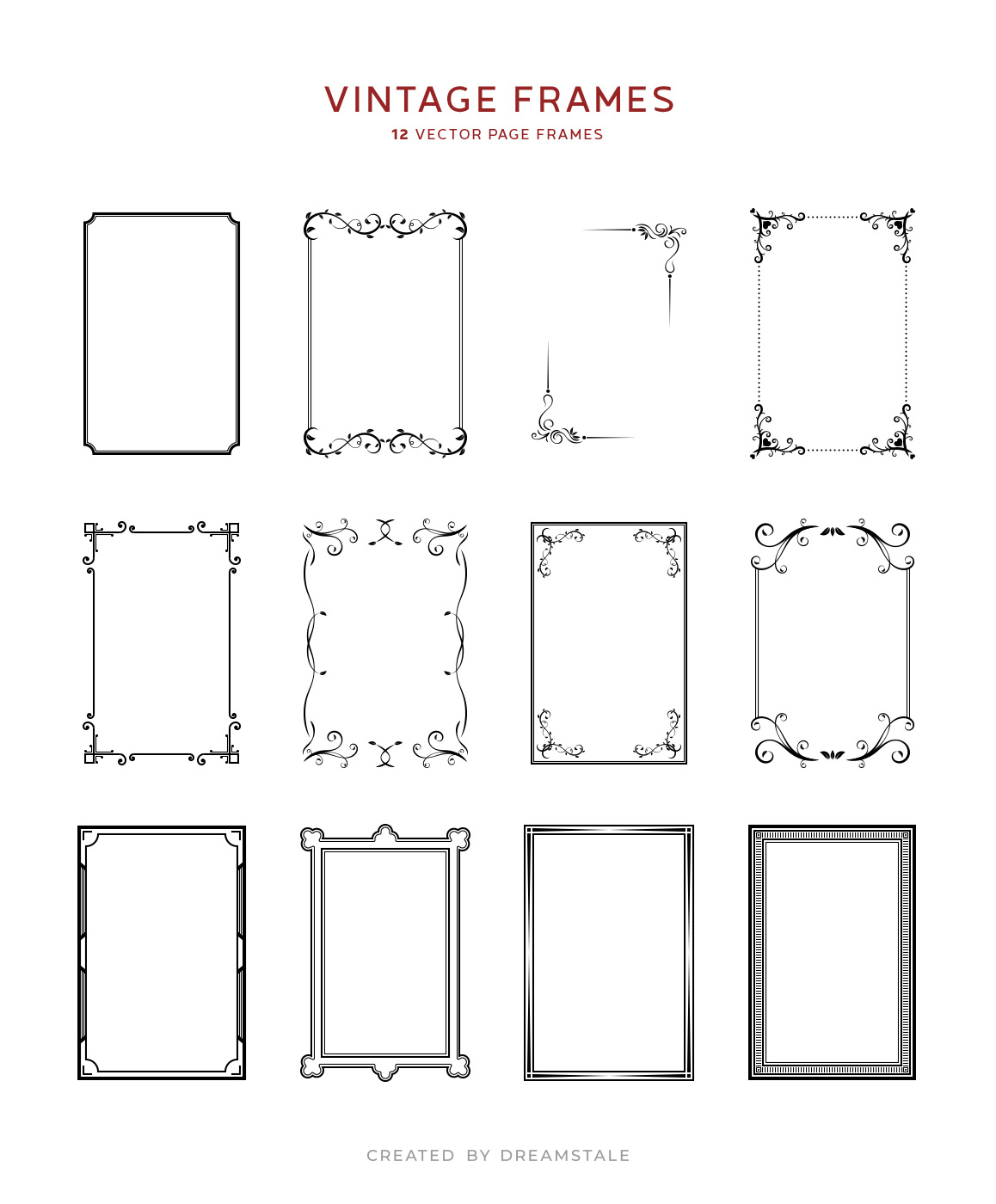 Vintage Paper Textures & Frames Kit 4 svg+xml;charset=utf Vintage Paper Textures & Frames Kit
