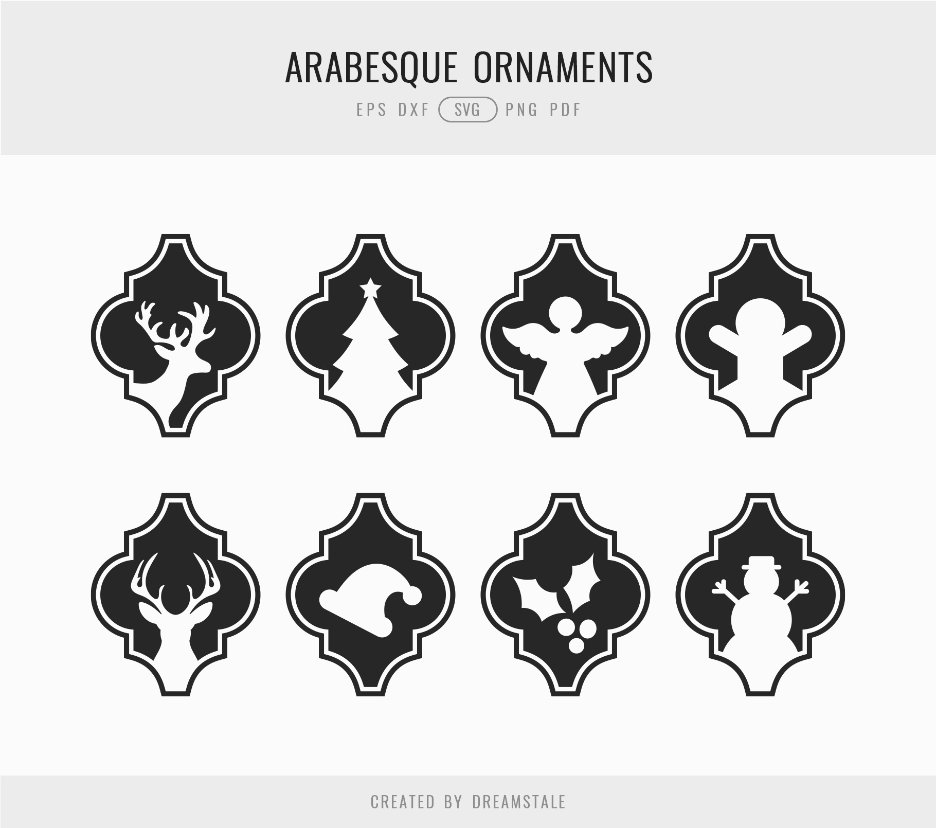 Arabesque Christmas Ornaments SVG Clipart 2 svg+xml;charset=utf Arabesque Christmas Ornaments SVG Clipart