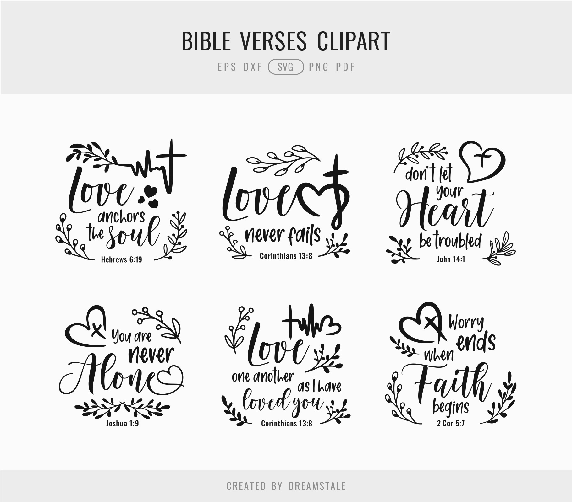 Bible Verses SVG Clipart Set 4 svg+xml;charset=utf Bible Verses SVG Clipart Set