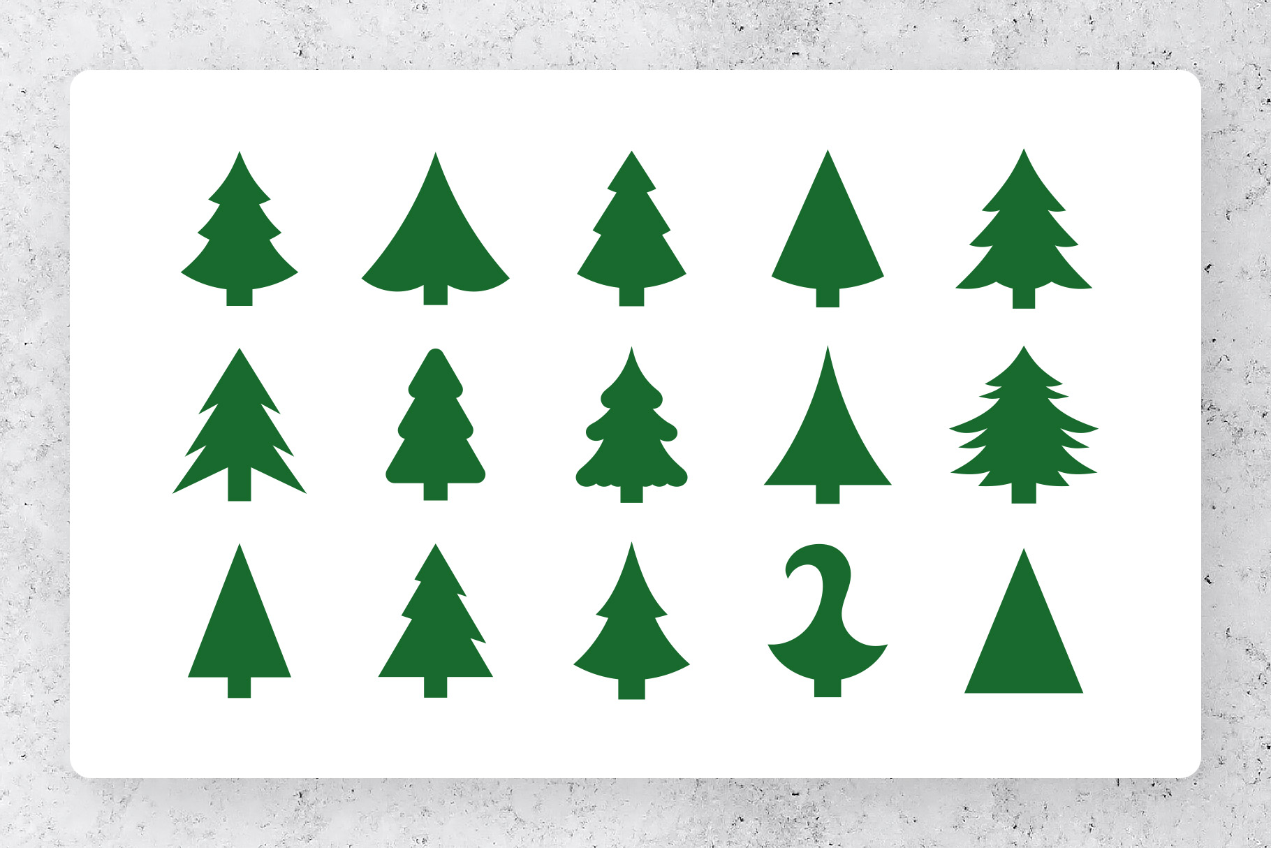 Christmas Holiday Trees SVG Clipart 1 Christmas Trees SVG Silhouettes