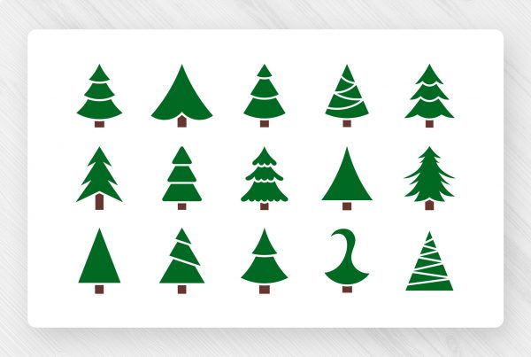 Holiday Christmas Trees SVG Clipart